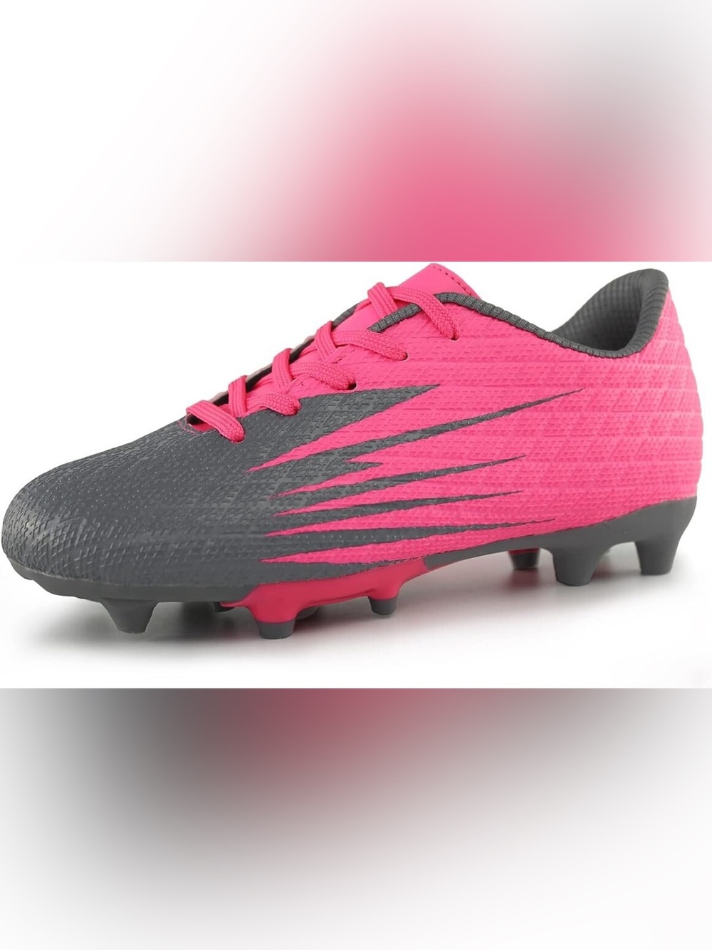 Youth Girls HawkwellAthletic Soccer Cleats - Pink/Gray Size 12